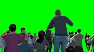 Green Screen Crowd People Cheer Acclaim Concert  Footage PixelBoom [upl. by Acihsay]