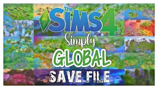 Simply GLOBAL Save File  The Sims 4  NO CC [upl. by Nyladnarb]