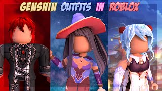 Genshin Impact Outfits In Roblox [upl. by Nellahs]