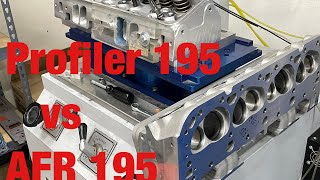 Profiler 195cc head vs AFR 195cc head sbc with actual flow test [upl. by Ynoyrb]