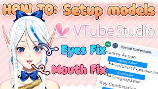 【HOW TO Live2d】Vtube Studio tutorial  Fix weird eyes and mouth  YoshinoArt [upl. by Enovaj686]