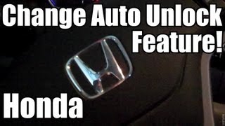 How To Change Honda Auto Door Unlock Settings [upl. by Sibylla]