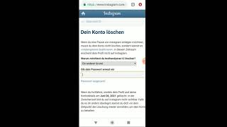 Instagram Account löschen Instagram Konto löschen Profil entfernen [upl. by Erodasi]