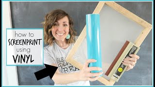 How to Screen Print using Vinyl [upl. by Eisen583]