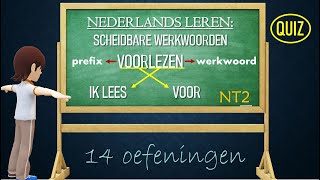 Zinnen met scheidbare werkwoorden oefenen separable verbs Nederlands leren NT2 A2B1 [upl. by Sadira168]