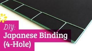 4Hole Japanese Bookbinding Tutorial [upl. by Argile]