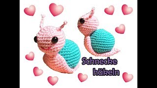 Schnecke häkeln  Amigurumi Häkelanleitung [upl. by Aramo]