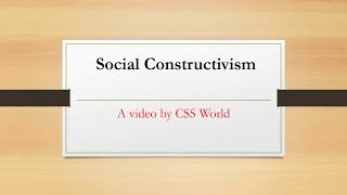 Social Constructivism An approach to IR [upl. by Yaniv]