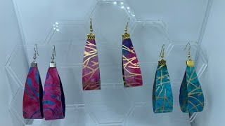 How to make Fabric Earrings [upl. by Trilbi]