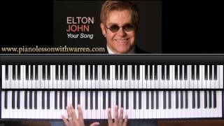 How To Play Elton Johns quotyour Songquot On Piano [upl. by Colp]