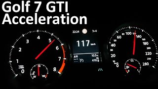 Golf 7 GTI Performance DSG Acceleration  Stock vs Stage 1 [upl. by Auqined]