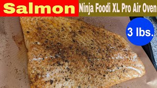 Whole Salmon Fillet Ninja Foodi XL Pro Air Fry Oven Recipe [upl. by Orian]