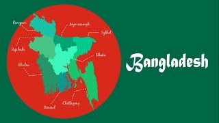 Bangladesh  Map Animation  4K [upl. by Agbogla]