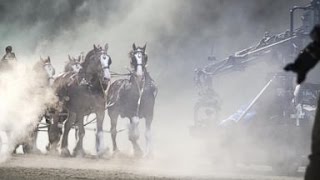 Super Bowl Ad  Inside Iconic Clydesdale Budweiser Commercial [upl. by Karee]