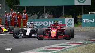 Hamilton and Raikkonens Monza Battle  2018 Italian Grand Prix [upl. by Ellehcirt640]