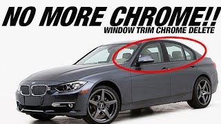 How to Blackout Car Window Trim DIY Chrome Delete [upl. by Mariette]