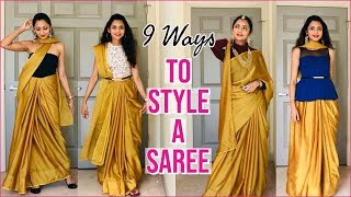 How To Style a SAREE In Different Ways  Simple Saree Draping Ideas  Himani Aggarwal [upl. by Raskind479]