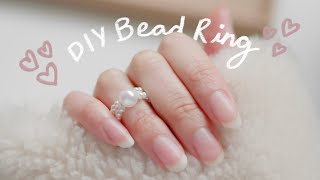 DIY Pearl Bead Ring [upl. by Ybocaj652]