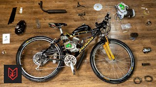 How to Build a 2Stroke Motorized Bicycle in 6 Minutes [upl. by Yacov301]