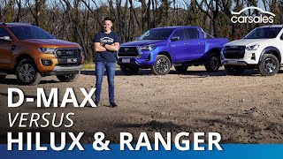 Ford Ranger v Isuzu DMAX v Toyota HiLux 2020 Comparison Test carsalescomau [upl. by Meaghan]