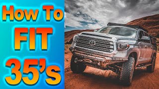 35s ON A TUNDRA Complete Guide to Fit 35 Inch Tires w Least Amount of Mods [upl. by Ulrikaumeko168]