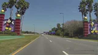 Walt Disney World Driving Down World Drive to Animal Kingdom 2013 HD [upl. by Berard662]