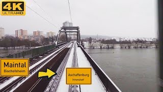 【4K】 Führerstandsmitfahrt MainzBischofsheim nach Aschaffenburg Hbf  Über Gross Gerau  Darmstadt [upl. by Hemetaf]