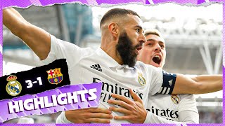 Real Madrid 31 FC Barcelona  ElClásico HIGHLIGHTS  LaLiga 202223 [upl. by Aohk]