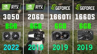 RTX 3050 vs RTX 2060 vs GTX 1660 Ti vs GTX 1660 SUPER Test in 8 Games [upl. by Frederigo]