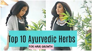 Top 10 Ayurvedic Herbs For Hair Growth  Hair growth challenge [upl. by Heyward769]