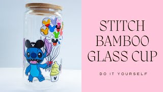 HOW TO  DIY STITCH GLASS CUP  LIBBEY CUP STITCH [upl. by Alisun]