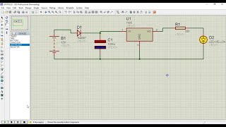 12V to 5V Step Down DC Power supply  Proteus Simulation  Circuit amp Simulation [upl. by Nnel355]