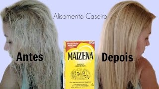 Como alisar cabelo em casa sem QUÍMICA  Receita Caseira [upl. by Gustafson]