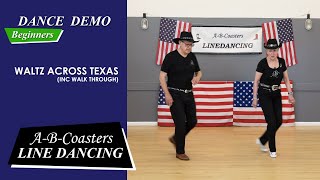 WALTZ ACROSS TEXAS  Line Dance Demo amp Walk Through [upl. by Wilone]