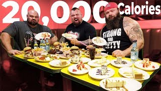 20000 CALORIE STRONGMEN CHEAT MEAL WITH EDDIE HALL amp ROBERT OBERST [upl. by Abdel54]