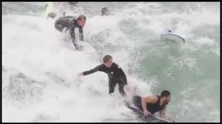 BEST SURFING WIPEOUTS  THE FUNNIEST SURF FAILS [upl. by Wakefield]