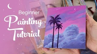 Acrylic Painting Tutorial  For Beginners [upl. by Nosemyaj]