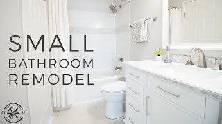 DIY Small Bathroom Remodel  Bath Renovation Project [upl. by Dari]