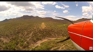 Challenging Arizona Airstrips  Landing Red Creek Airstrip Cessna 150 [upl. by Assen]