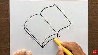 How to Draw an Open Book [upl. by Nnylsor]