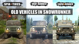 All Spintires amp Mudrunner vehicles in Snowrunner with comparison [upl. by Nidnerb]