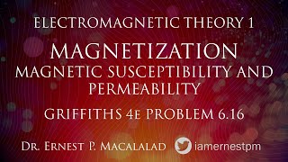 Magnetization Magnetic Susceptibility and Permeability Griffiths 616 [upl. by Eanat]