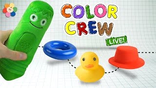 Learn Colors with Colorful Toys and Color Crew  Colors For Kids  Color Crew Live  BabyFirst TV [upl. by Violetta]