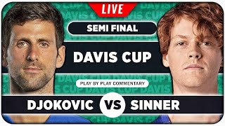 DJOKOVIC vs SINNER • Davis Cup 2023 • LIVE Tennis PlaybyPlay Stream [upl. by Atneciv581]