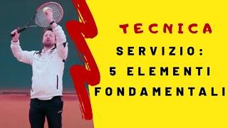 Servizio Tennis i 5 elementi fondamentali [upl. by Anastassia462]