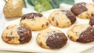 INCREDIBLE Brownie Chocolate Chip Christmas Cookies  Edible Gift Idea for Holidays [upl. by Arev]