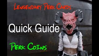 QUiCK GUiDE Legendary Perk Cards amp Perk Coins HOW to use Fallout 76 Wastelanders Where to find [upl. by Renaud]