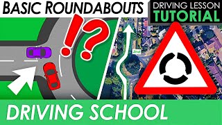 Basic Roundabouts Explained  Driving Tutorial [upl. by Donielle640]