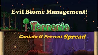 Containing Evil Biomes  Corruption Crimson amp Hallow Spread Management  Easy  Terraria 1412 [upl. by Larsen]