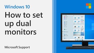 How to set up multiple monitors on Windows 10  Microsoft [upl. by Odicalp]